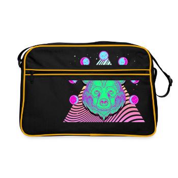 Vaporwave Bear - Sac Retro - noir/or - Devant