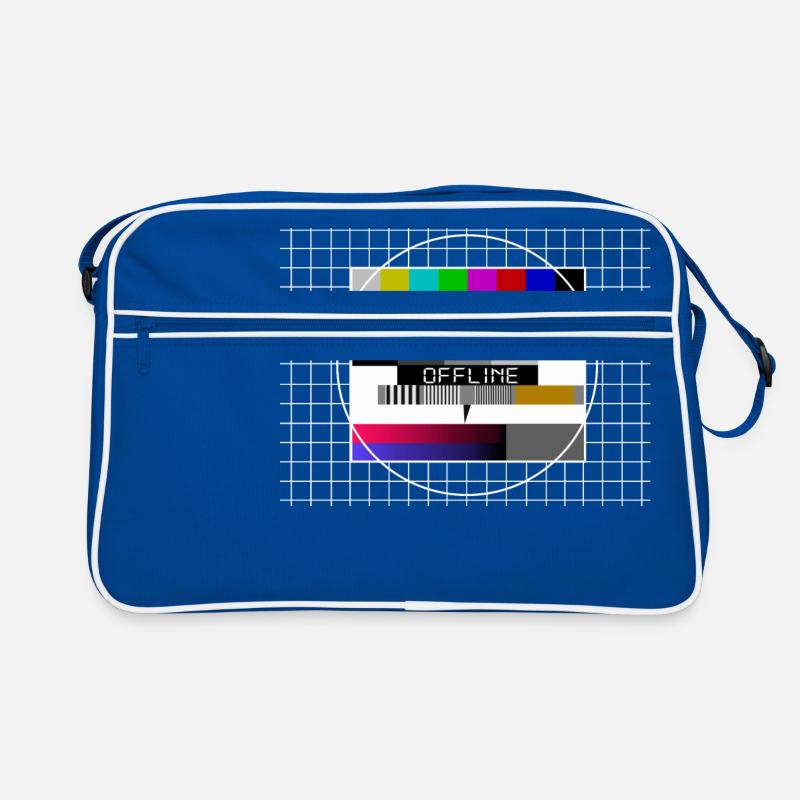 offline, internet, test image, tv Retro Bag