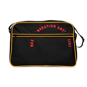 ANTIFASCISTE PROGÉNITURE - Sac Retro - noir/or - Devant