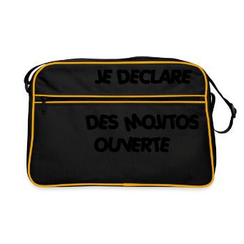 I DECLARE THE MOJITOS SEASON OPEN - Retro Bag - black/gold - Front