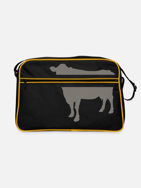 cow - Retro Bag - black/gold - Front