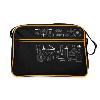 CHAINSTORY X Brompton Parts - Retro Bag - black/gold - Front