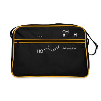Adrenaline molecule - white by name - Retro Bag - black/gold - Front