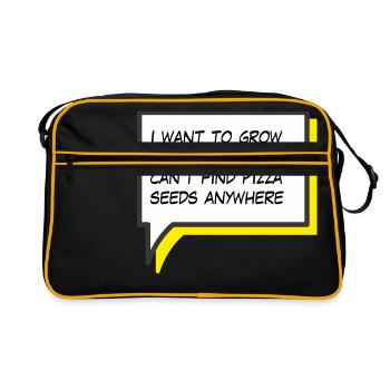 Je veux faire pousser ma propre nourriture - Sac Retro - noir/or - Devant