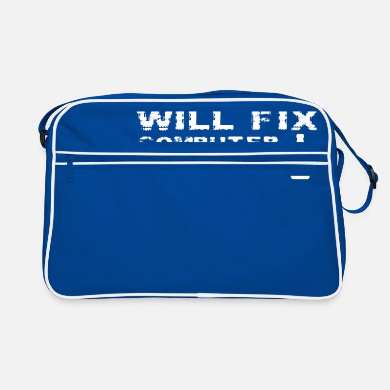 Will Fix Computer For Beer Funny Tech Support Retro Bag