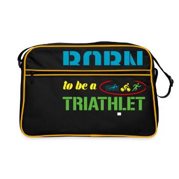 Triathlon - Retro Tasche - Schwarz/Gold - Vorne