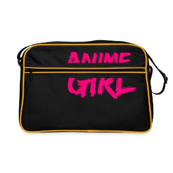Anime Girl T-shirt cadeau - Sac Retro - noir/or - Devant