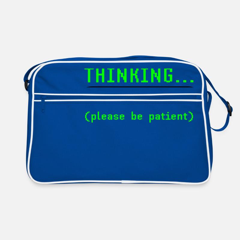 Denken bitte geduldig sein Lustiger Laden-Aussenseiter Retro Tasche