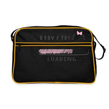 Cadeau pour enceinte, bébé fille, fille - Sac Retro - noir/or - Devant