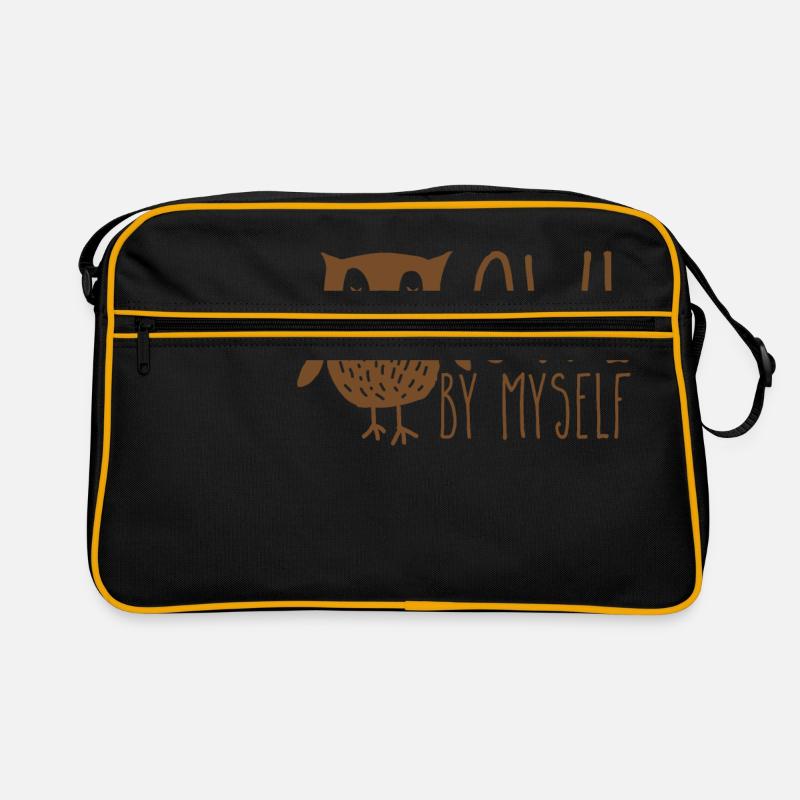 OWL par moi-même! jeu de mots de hibou Sac Retro