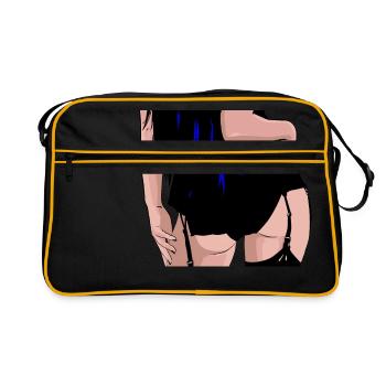 sexy ass, seksowny tyłek, sexy po, knackpo model - Retro Bag - black/gold - Front