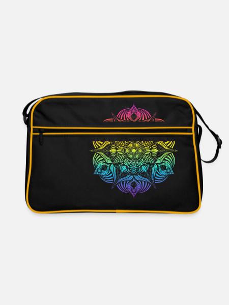 Mandala - Retro Bag - black/gold - Front