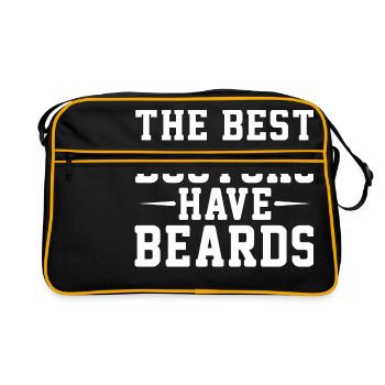 BESTE DOKTOREN HABEN BEARDS W - Retro Tasche - Schwarz/Gold - Vorne