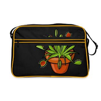 The Venus flytrap can count - Retro Bag - black/gold - Front