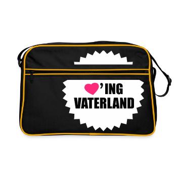 Still not loving Fatherland - Retro Bag - black/gold - Front