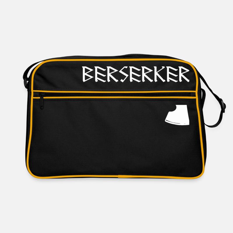Berserker Axt Wikinger Viking Odin Thor Walhalla - Retro Tasche - Schwarz/Gold