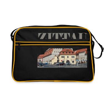 Maison de sel à Zittau - Sac Retro - noir/or - Devant