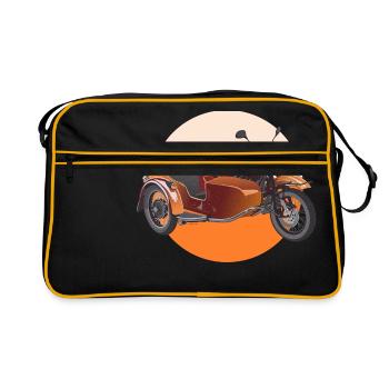 Beiwagen - Retro Tasche - Schwarz/Gold - Vorne