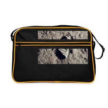 Affiche de la lune Apollo11 - Sac Retro - noir/or - Devant