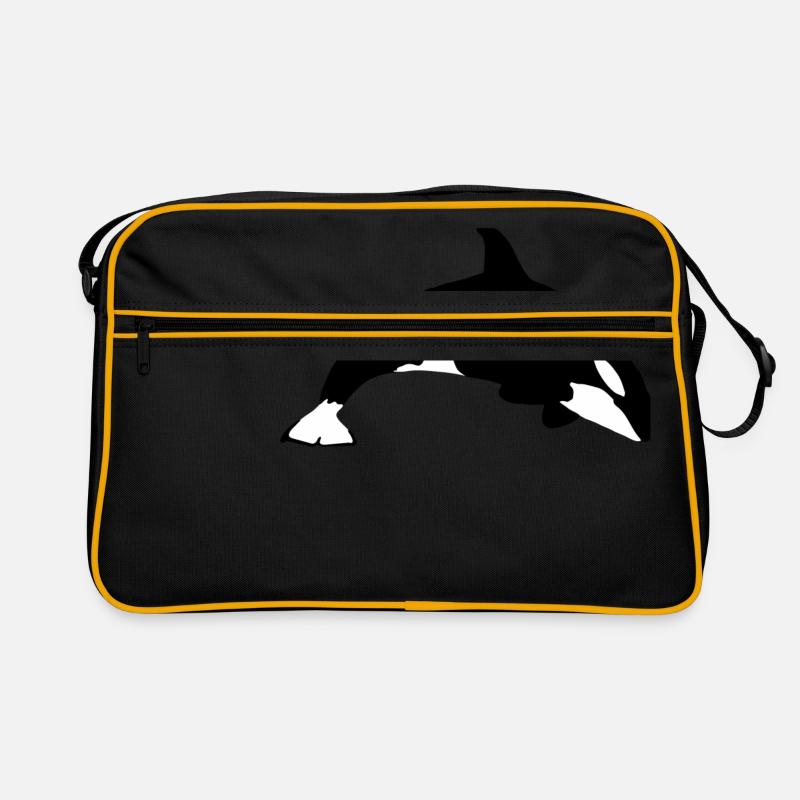 Orca - Retro Tasche - Schwarz/Gold