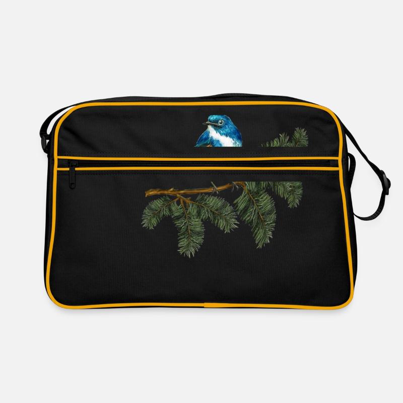 Blauer Vogel Retro Tasche