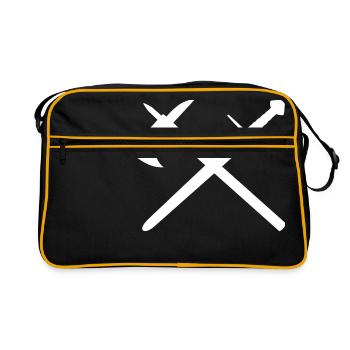 Épée et hache - Sac Retro - noir/or - Devant
