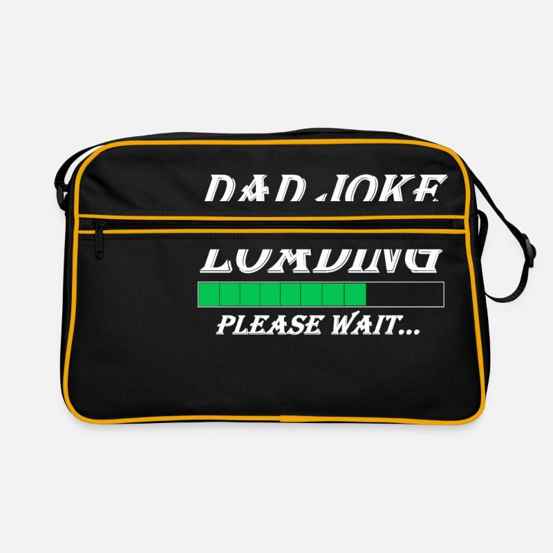 DAD JOKE LOADING - Sac Retro - noir/or