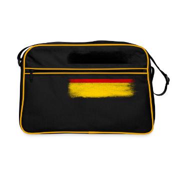 Drapeau Allemagne - Sac Retro - noir/or - Devant