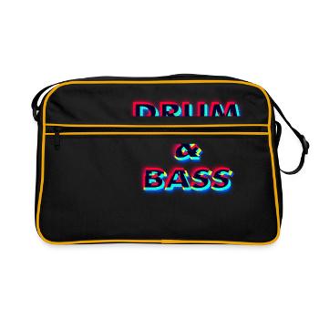 DnB GLITCH - Retro Bag - black/gold - Front