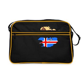 Poney islandais Kjarkur - Sac Retro - noir/or - Devant