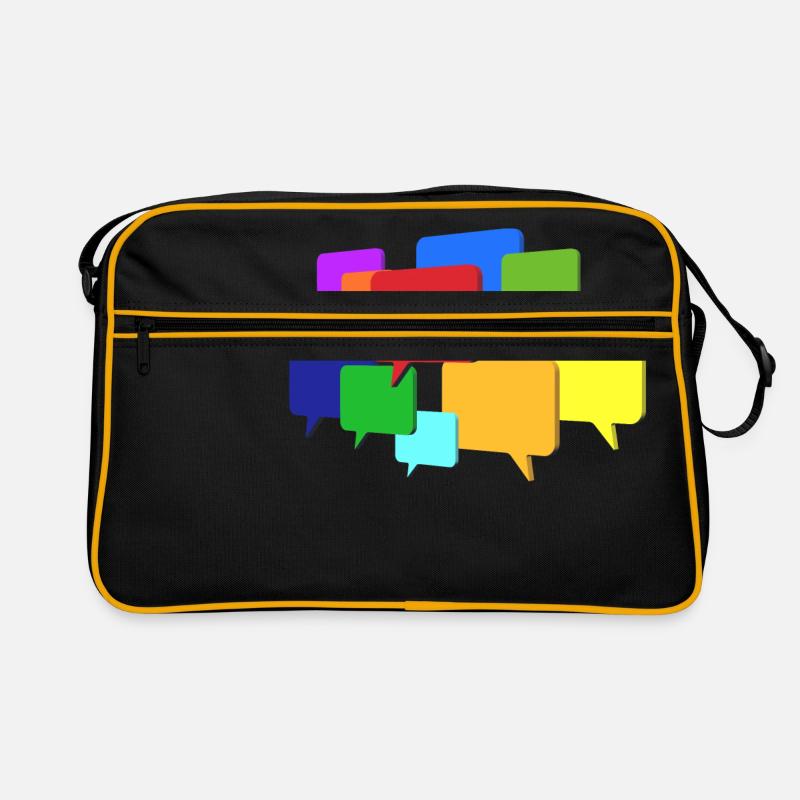 Speech bubbles in different colors Retro Bag