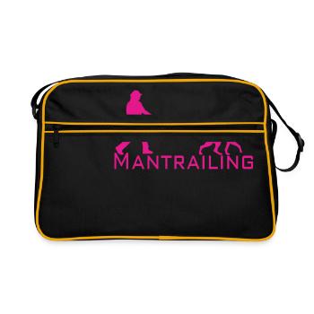 Mantrailing pink - Retro Bag - black/gold - Front