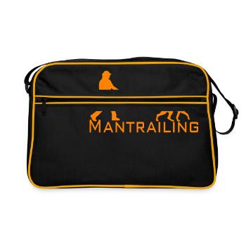Mantrailing orange - Retro Bag - black/gold - Front