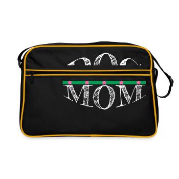 dog - dog mom - Retro Tasche - Schwarz/Gold - Vorne