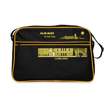 Été Ljubljana Slovénie capitale château de la ville - Sac Retro - noir/or - Devant
