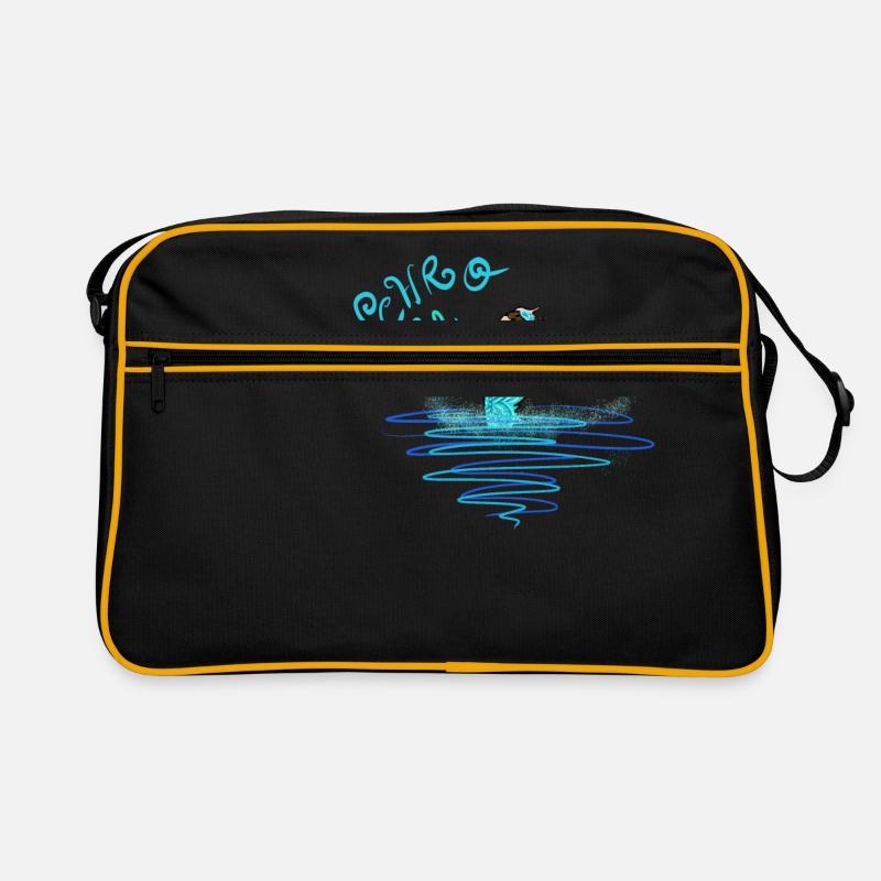 Synchro Girl - Retro Tasche - Schwarz/Gold