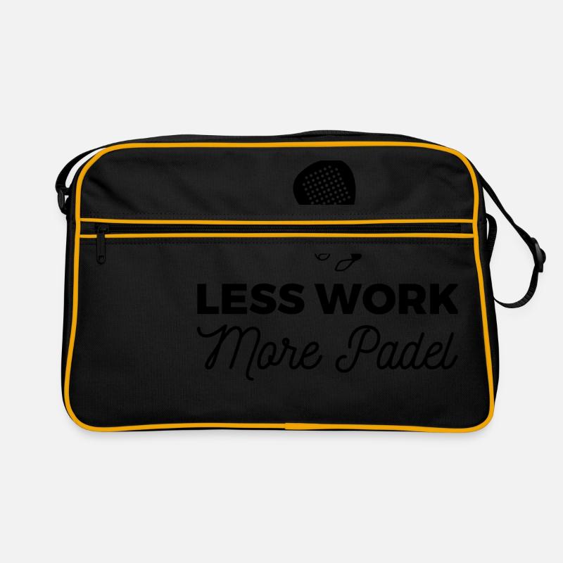 Less Work More Padel V1 noir Sac Retro
