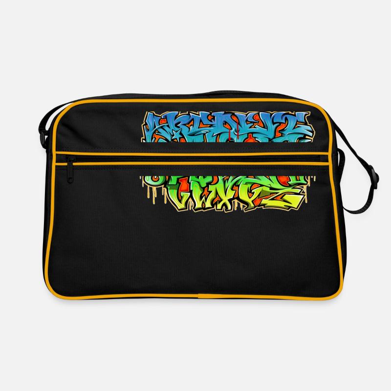 Graffiti wild style alphabet Retro Bag