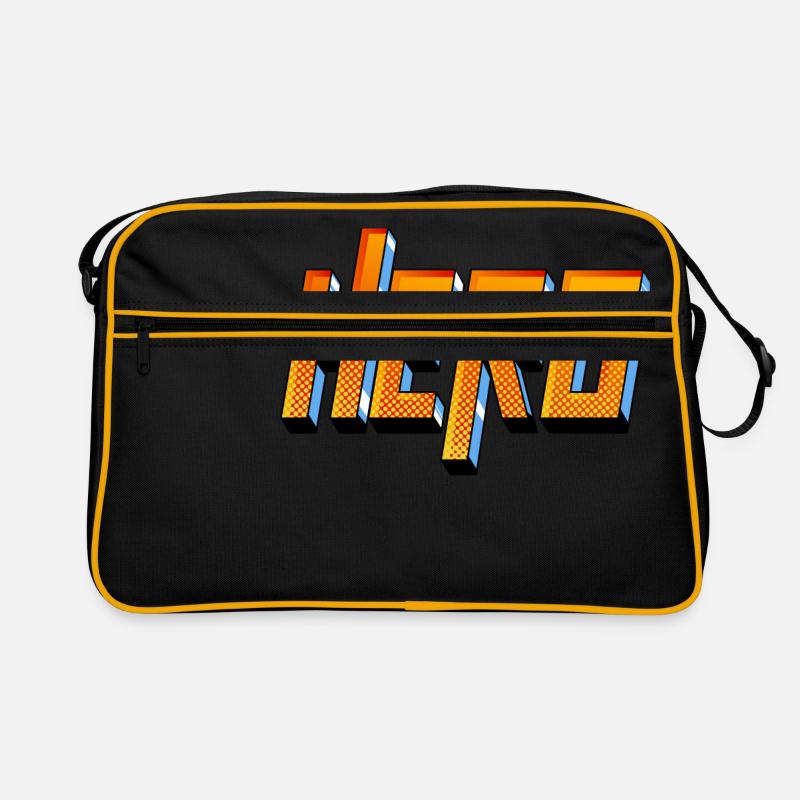 Hero Typography - Retro Tasche - Schwarz/Gold