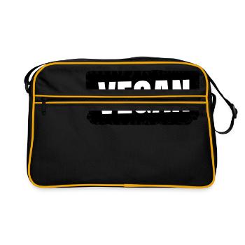 vegan - Vegan - Retro Tasche - Schwarz/Gold - Vorne