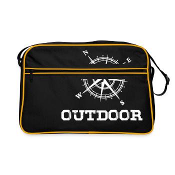 Voyage en plein air Aventure Nature - Sac Retro - noir/or - Devant