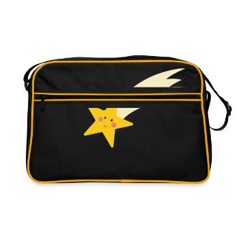 Falling star - Retro Bag - black/gold - Front