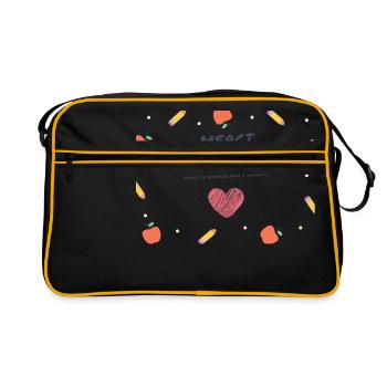 Cadeau Maitresse d'école I Confinement I Cadeau fi - Sac Retro - noir/or - Devant