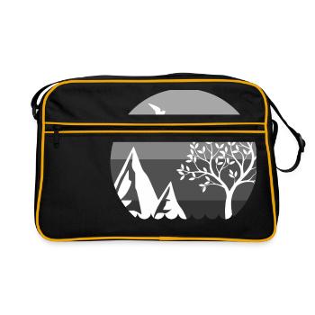Voyage en plein air Aventure Nature - Sac Retro - noir/or - Devant