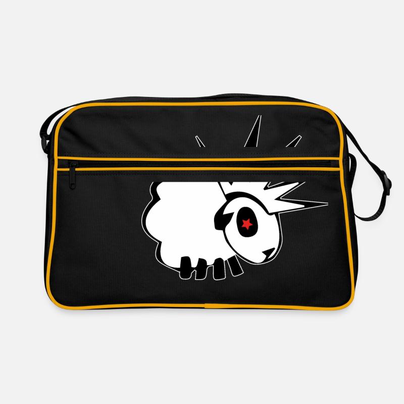 OVEJA PUNK - Retro Tasche - Schwarz/Gold