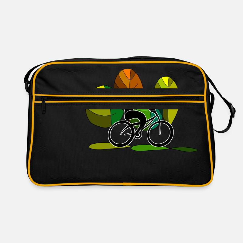 Radfahrer - Retro Tasche - Schwarz/Gold