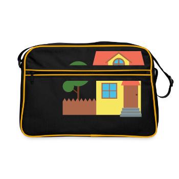 Haus - Retro Tasche - Schwarz/Gold - Vorne
