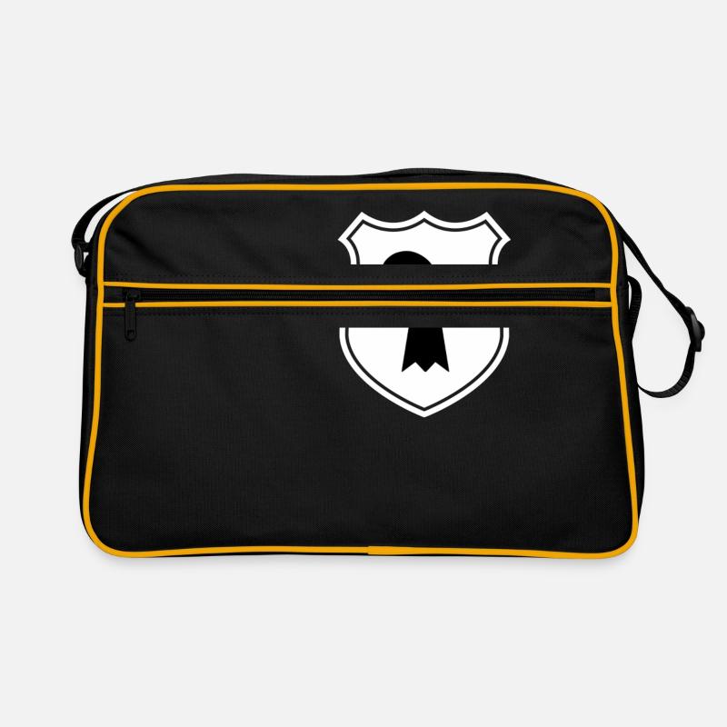 Basler wappen - Retro Tasche - Schwarz/Gold