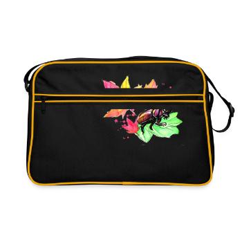 Stag beetle en automne - Sac Retro - noir/or - Devant