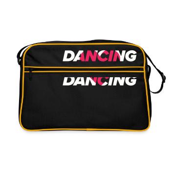 Danseur de l'école de danse danse danseur - Sac Retro - noir/or - Devant